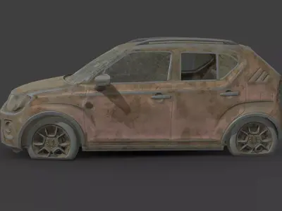 Abandoned Car - Suzuki Ignis 2021 Low-poly 3D model