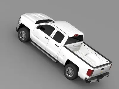 Chevrolet Silverado LS Double Cab Standart Box 2016 3D model