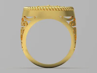 man gold king ring mr0153 3D print model