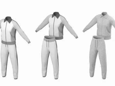 Woman Sportswear 10 Low Poly Base Mesh 3D model