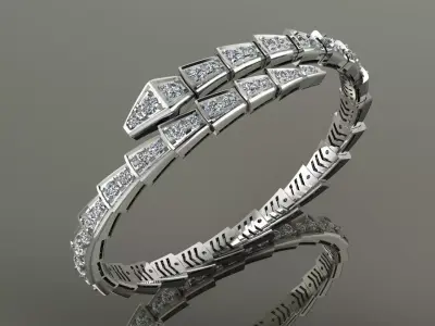 Serpenti Bvlgari Snake Bracelet 3D print model