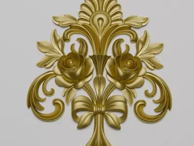 furniture 3d model cnc decor flower rose 3D model