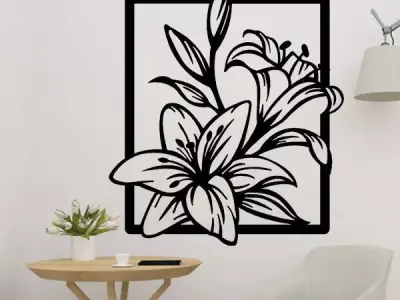 Flower Wall Art 3D print model