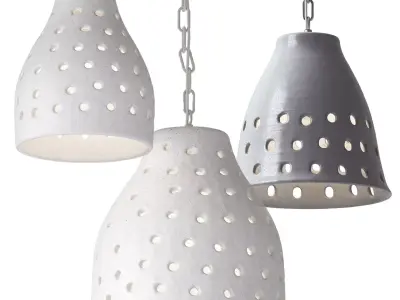 Porous pendant and Tapered Perforated pendant Jamie Young Co 3D model