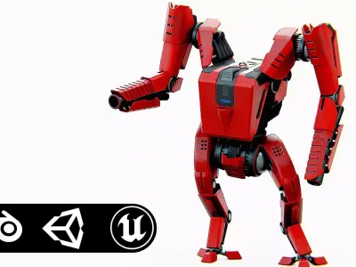 BATTLE DROID ONYX-5   Rigged for Unreal Engine - Unity - MIXAMO  3D model