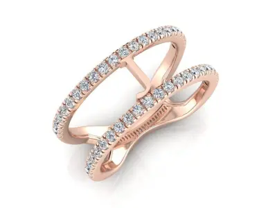 Jewelry Alphabet Ring J 3D print model