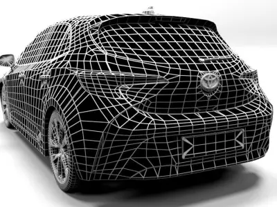 TOYOTA COROLLA HATCHBACK Low-poly 3D model