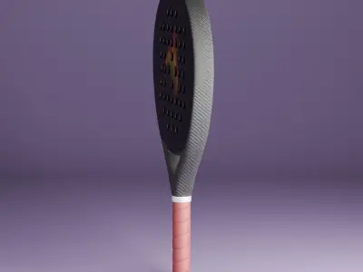Carbon fiber padel racket  3D model