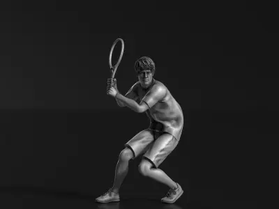 Tennis man 25 figure 3D print model