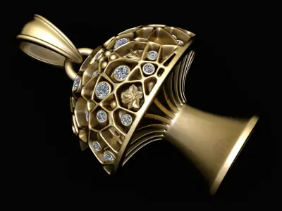 MUSHROMR VEGETABLE  PENDANT 3D PRINTABLE MODEL  3D print model