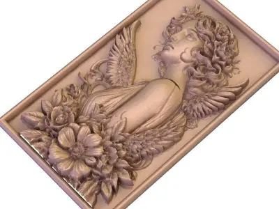 Engraving the angels wings 3D model