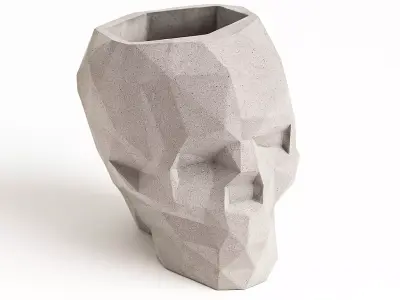 Vase Mold Low Poly Skull 3D print model