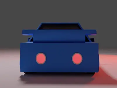 Sports Car Low Poly   Low-poly 3D model