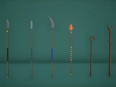 Lowpoly Fantasy Weapons Vol 2 Low-poly 3D model