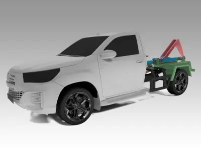 Hookloader mini pick up car truck 3D print model