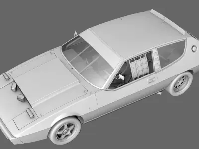 Lotus Elite 1976 Chotus Low-poly 3D model