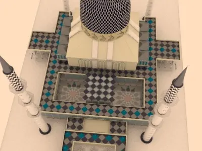 Masjid Sultan Salah Eddine Of Malasia 3D model
