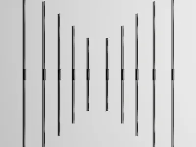 Wall Lamp 2023 Minimalist Led Modern Strip Lights scene Low-poly 3D model