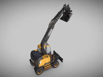 Excavator EWR150E Low-poly 3D model