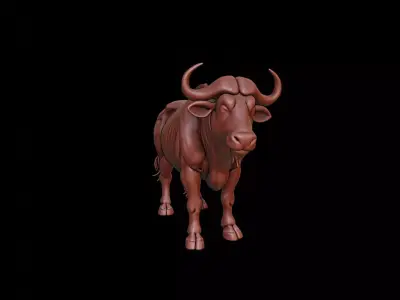 Buffalo Animal Sculpture 3D print model purchase
