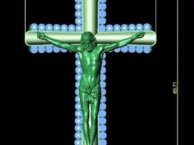 jesus statue pendant 3D print model