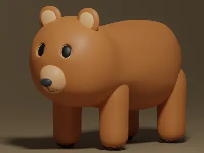 Cartoon Cute Bear 3D model get