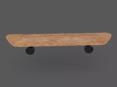 Skateboard Low-poly 3D model 11