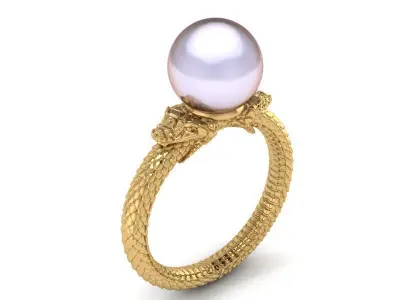 snake ring with perora for 3d printing 3D print model