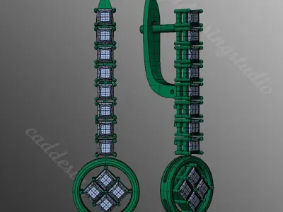 Earrings bi 19 3D print model