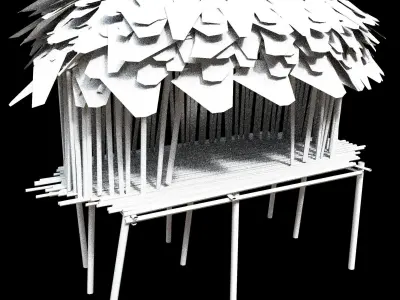 Forest House Low-poly 3D model