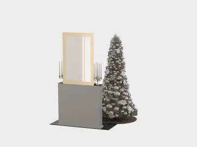 Christmas Decorative set sk Low-poly 3D model
