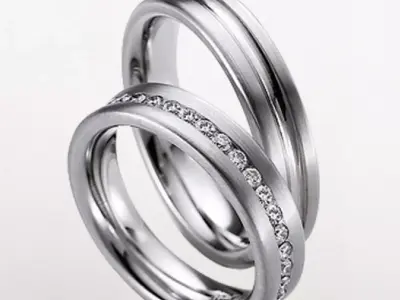 Wedding rings 046 3D print model