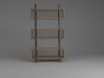 Industrial Style Bookshelf 3D model