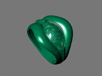 Women Ring Plain Ring Ready STL 3DM Models Womens Rings 3D print model 8