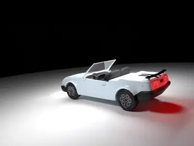 3d cartoon car modeling Free 3D model