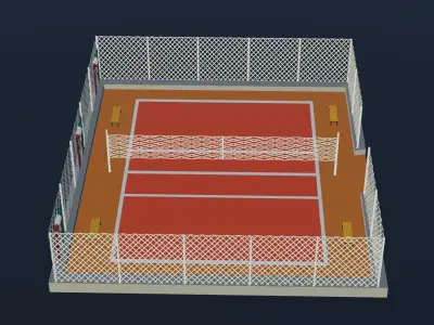 Volleyball Stadium - Mexican Low-poly 3D model