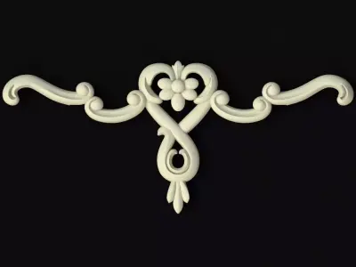 Central decor ornament for furniture 3D model 252
