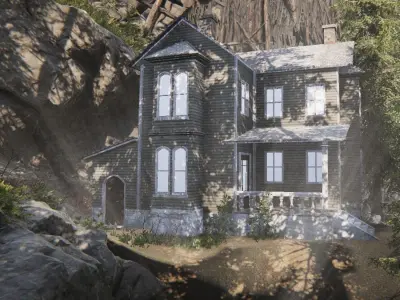 Old House Low-Poly 3D Model Free low-poly 3D model