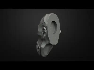 Traditional Scull Scary Scull Decor on wall fridge magnet  3D print model