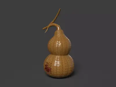 Chinese weaver  gourd  Low-poly 3D model