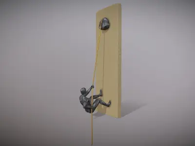 Climber statue wall hanging ornament 3D print model