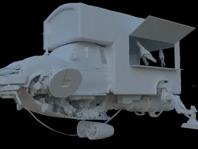 flying ice cream truck 3D model