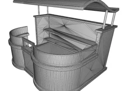 Spectacular Stall Low-poly 3D model