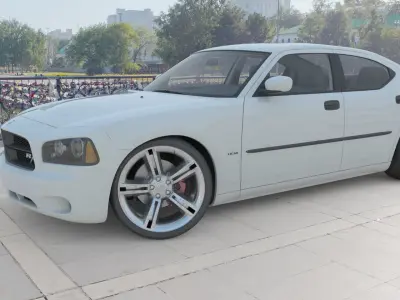 Dodge charger 2008 M-tech tuning HQ model Low-poly 3D model