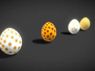 Collections Easter Eggs8 Low-poly 3D model