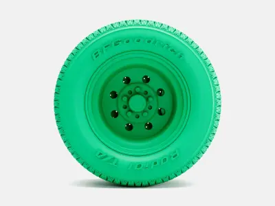 15x10 Weld Draglite Wheel BFGoodrich Radial Tire 3D print model