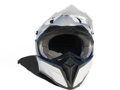 Offroad Motorbike Helmet Low-poly 3D model