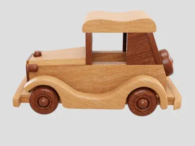 Children Vintage Car TOY Low-poly 3D model