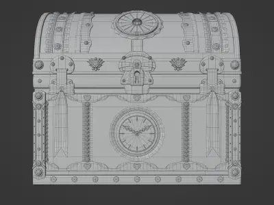 Girly Decorated Treasure Box Free 3D model