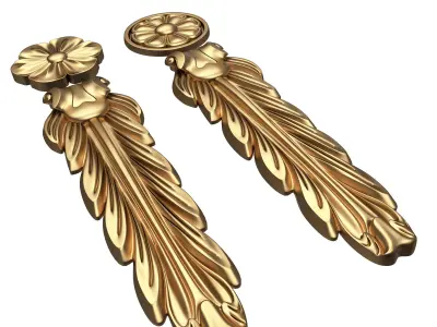 Corbel Carved 013 Low-poly 3D model